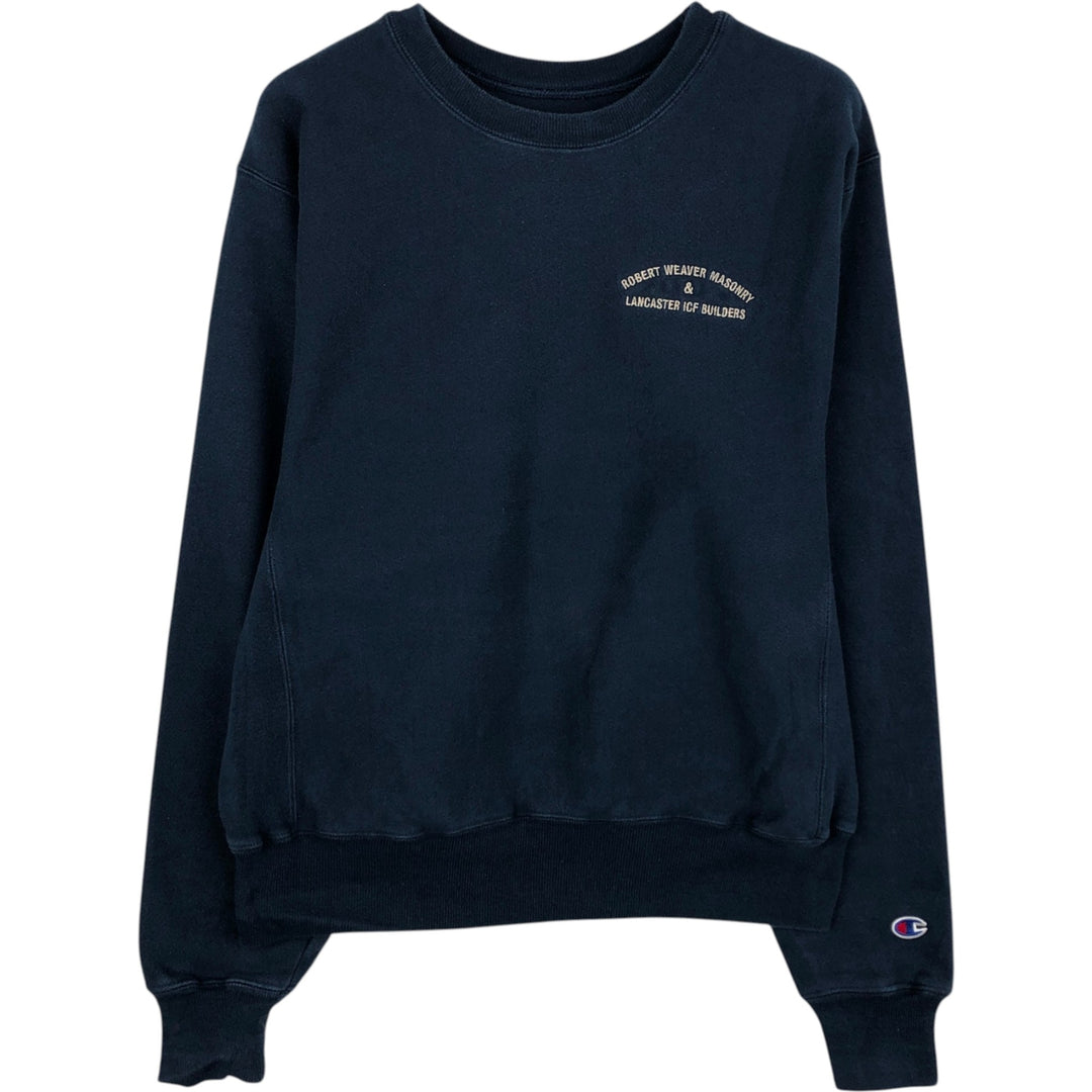 2000'S Champion Premium Reverse Weave Robert Weaver Masonry Advertising Sweatshirt cotton navy blue type Vintage Second Hand