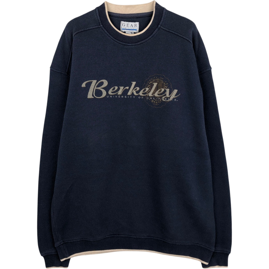 90'S GEAR College Sweatshirt, Made in USA, Men's Size XL, Vintage cotton navy blue type Vintage Second Hand