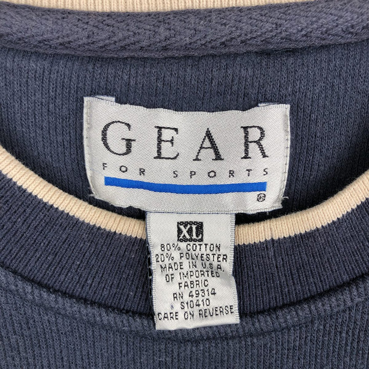 90'S GEAR College Sweatshirt, Made in USA, Men's Size XL, Vintage cotton navy blue type Vintage Second Hand