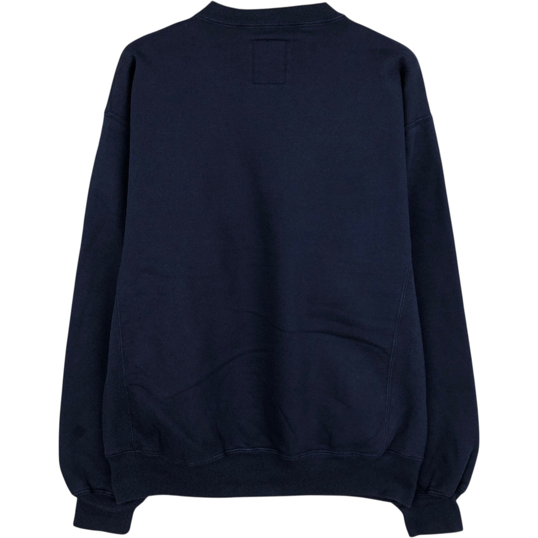 1990'S Russell PRO COTTON Pennsylvania State University College Sweatshirt, Made in USA, Men's Size Medium cotton navy blue type Vintage Second Hand