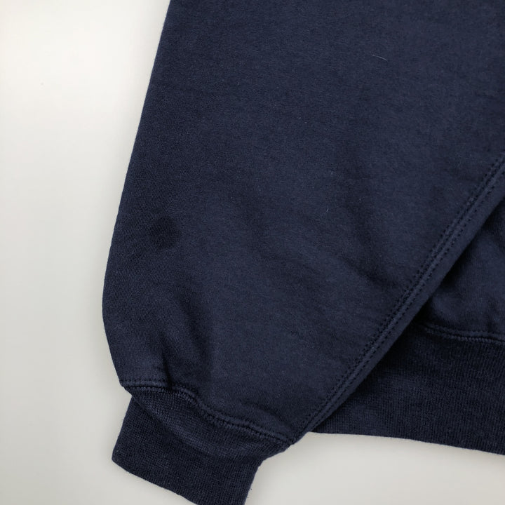 1990'S Russell PRO COTTON Pennsylvania State University College Sweatshirt, Made in USA, Men's Size Medium cotton navy blue type Vintage Second Hand