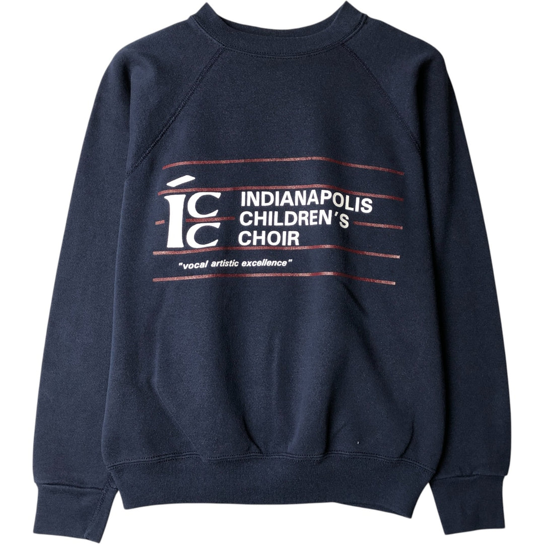 Vintage 1990'S Tultex printed sweatshirt, USA made, men's size small cotton navy blue type Vintage Second Hand