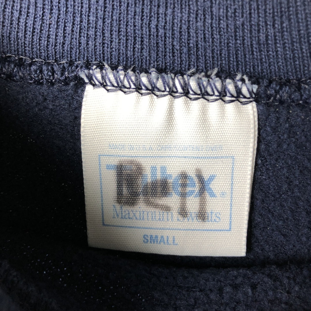 Vintage 1990'S Tultex printed sweatshirt, USA made, men's size small cotton navy blue type Vintage Second Hand