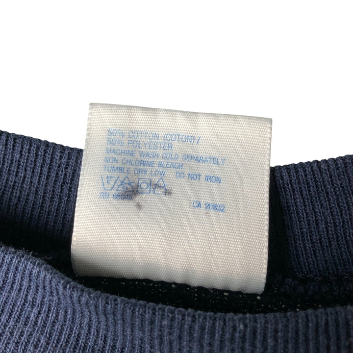 Vintage 1990'S Tultex printed sweatshirt, USA made, men's size small cotton navy blue type Vintage Second Hand