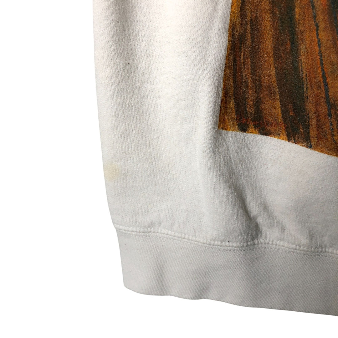 EDVARD MUNCH THE SCREAM Art Print Sweatshirt, Men's Size Small cotton white type Vintage Second Hand