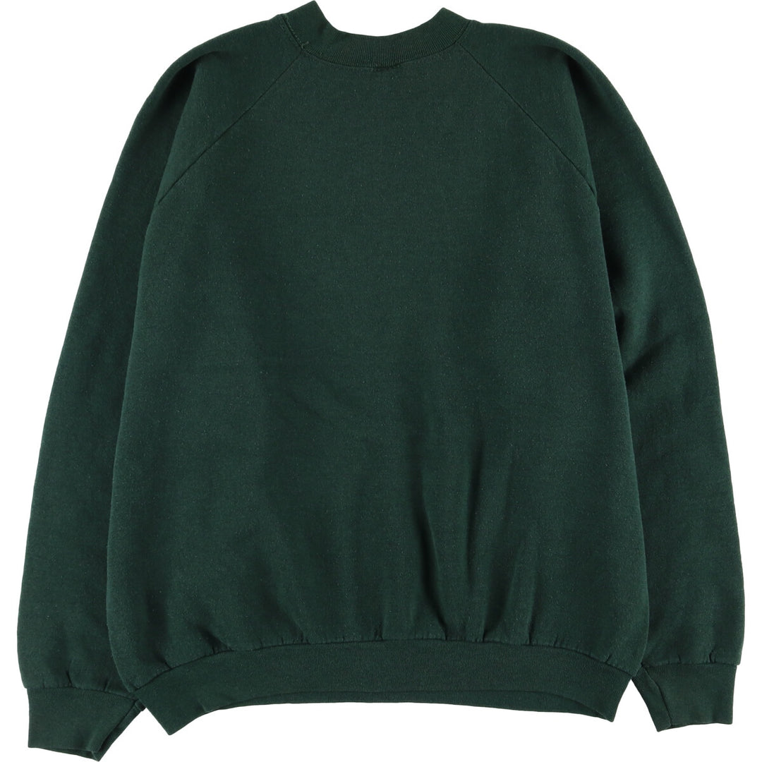 90'S Fruit of the Loom College Sweatshirt, Made in USA, Men's XL, Vintage cotton Green type dark green Vintage Second Hand