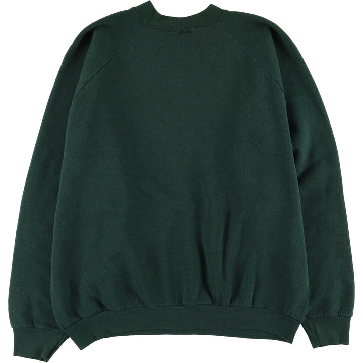 90'S Fruit of the Loom College Sweatshirt, Made in USA, Men's XL, Vintage cotton Green type dark green Vintage Second Hand