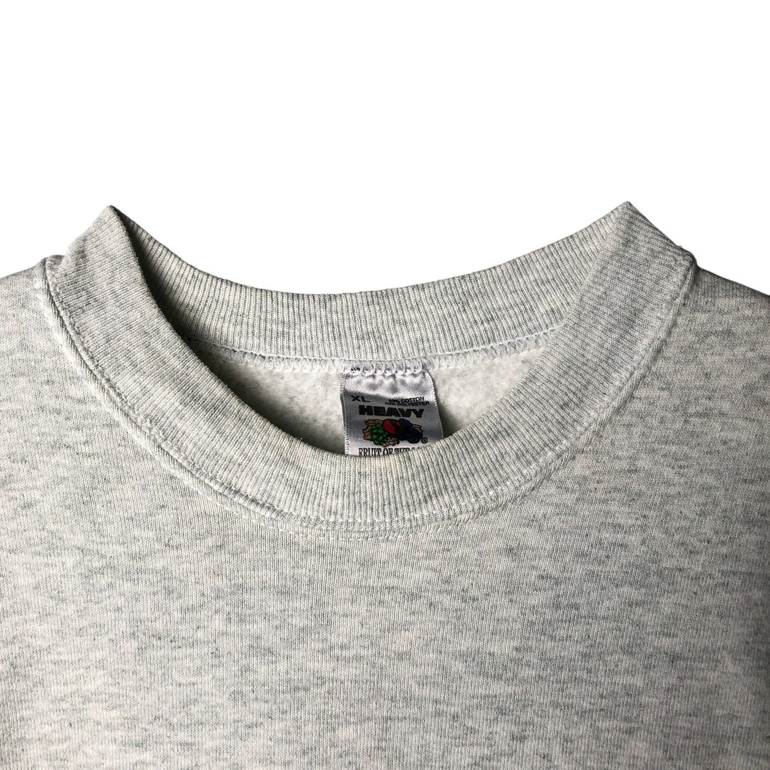 Fruit of the Loom printed sweatshirt, made in the USA, men's size XL cotton gray type Vintage Second Hand