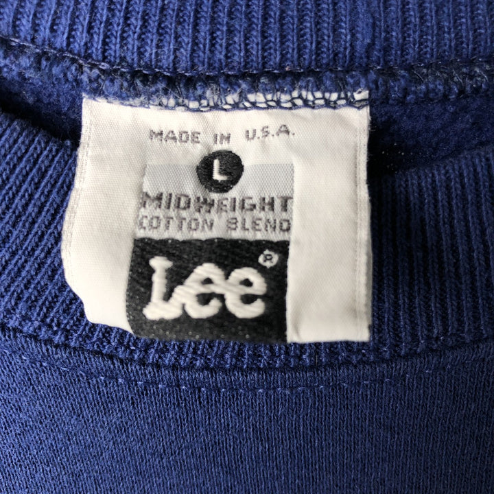 Vintage 90'S Lee blank sweatshirt, made in the USA, size L, men's cotton navy blue type Vintage Second Hand
