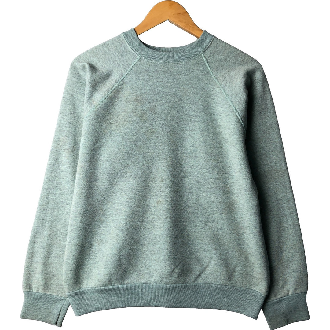 Vintage 1980'S TULTEX plain blank sweatshirt, made in the USA, men's size L cotton Mint green Vintage Second Hand