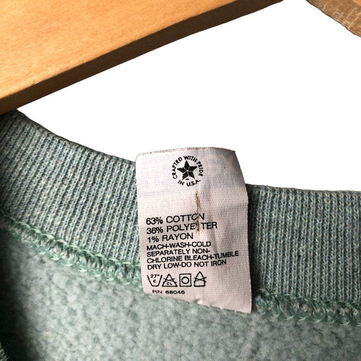 Vintage 1980'S TULTEX plain blank sweatshirt, made in the USA, men's size L cotton Mint green Vintage Second Hand