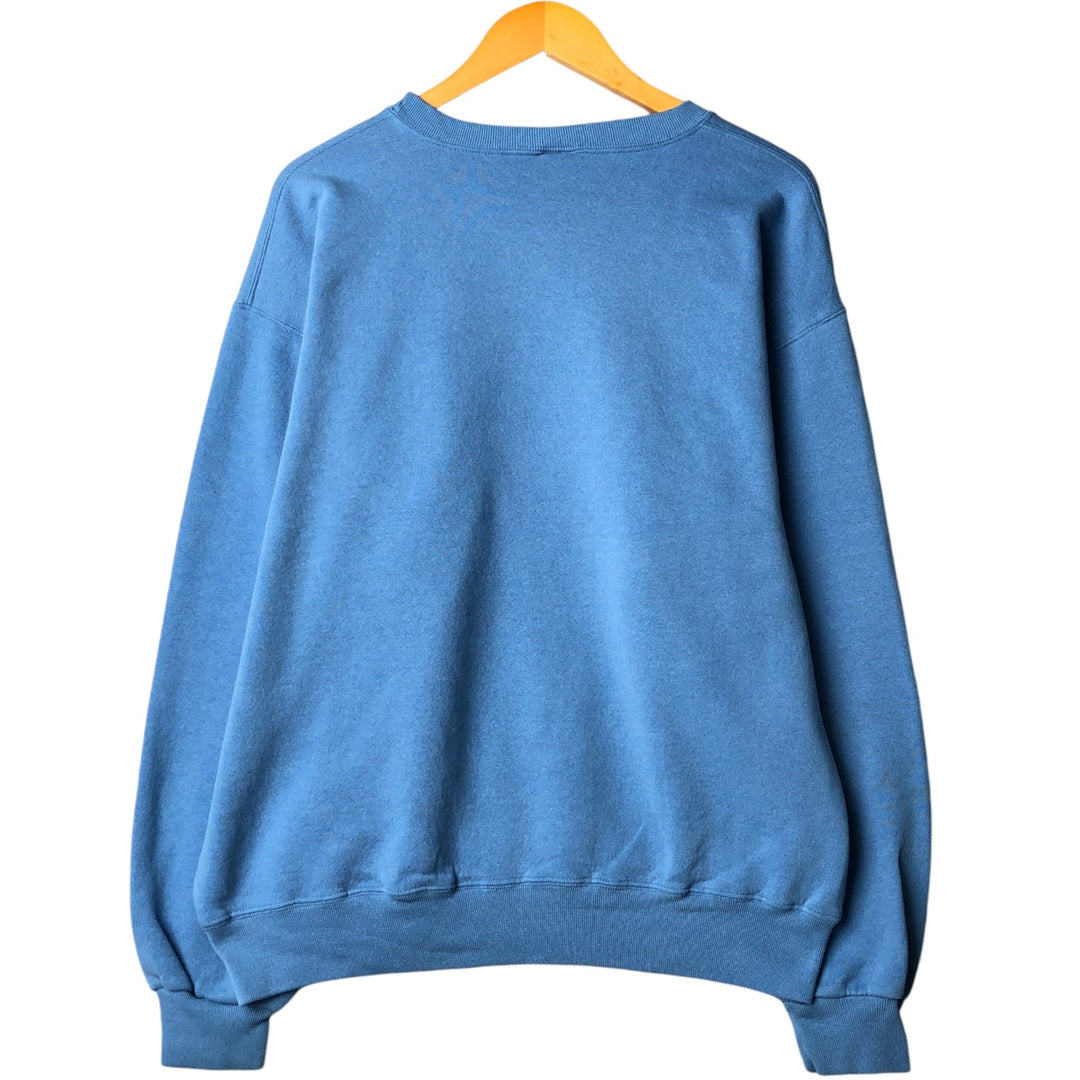90'S Russell plain blank sweatshirt, sweatshirt, made in USA, men's size L, vintage cotton Blue type light blue Vintage Second Hand