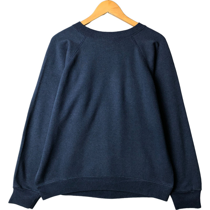 Vintage 90'S Hanes plain blank sweatshirt, made in the USA, men's size L cotton navy blue type Vintage Second Hand