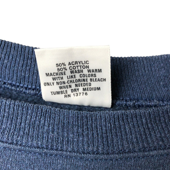Vintage 90'S Hanes plain blank sweatshirt, made in the USA, men's size L cotton navy blue type Vintage Second Hand