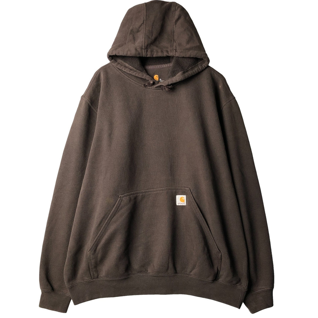 Carhartt ORIGINAL FIT sweatshirt pullover hoodie, men's XL size cotton brown type Vintage Second Hand