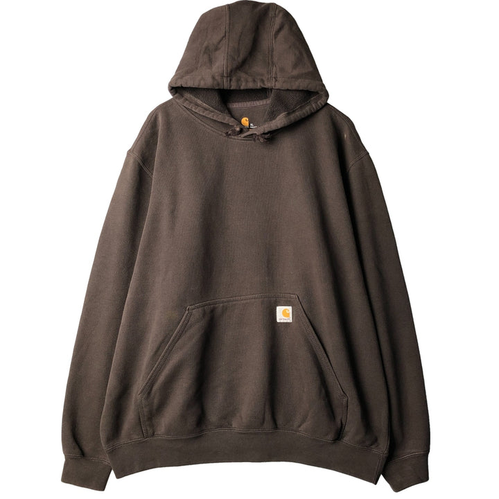 Carhartt ORIGINAL FIT sweatshirt pullover hoodie, men's XL size cotton brown type Vintage Second Hand