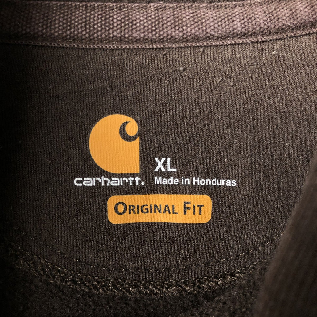 Carhartt ORIGINAL FIT sweatshirt pullover hoodie, men's XL size cotton brown type Vintage Second Hand