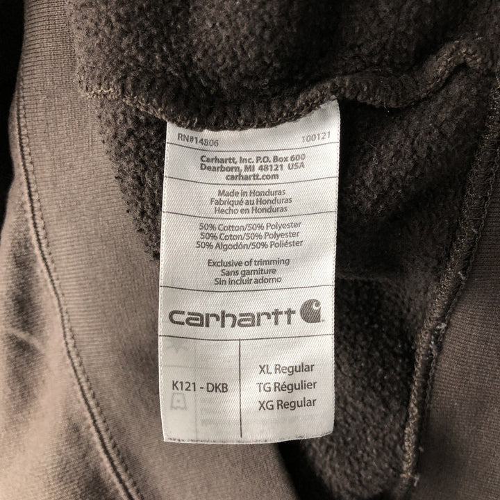 Carhartt ORIGINAL FIT sweatshirt pullover hoodie, men's XL size cotton brown type Vintage Second Hand