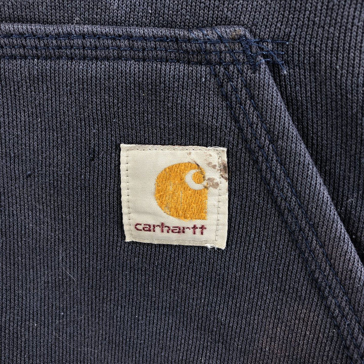 Carhartt LOOSE FIT sweatshirt pullover hoodie, men's XL size cotton navy blue type Vintage Second Hand