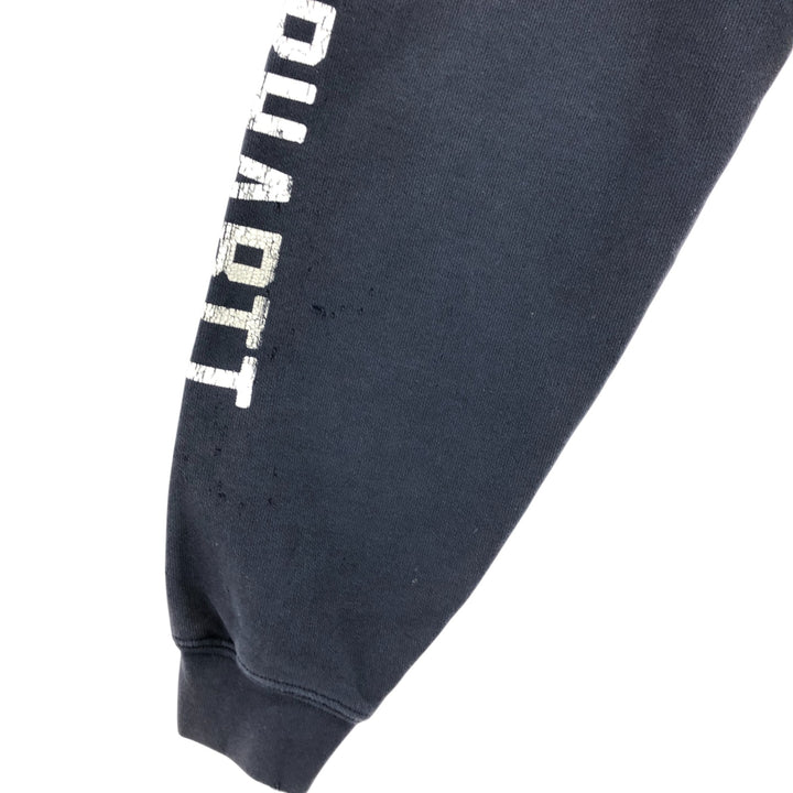 Carhartt LOOSE FIT sweatshirt pullover hoodie, men's XL size cotton navy blue type Vintage Second Hand