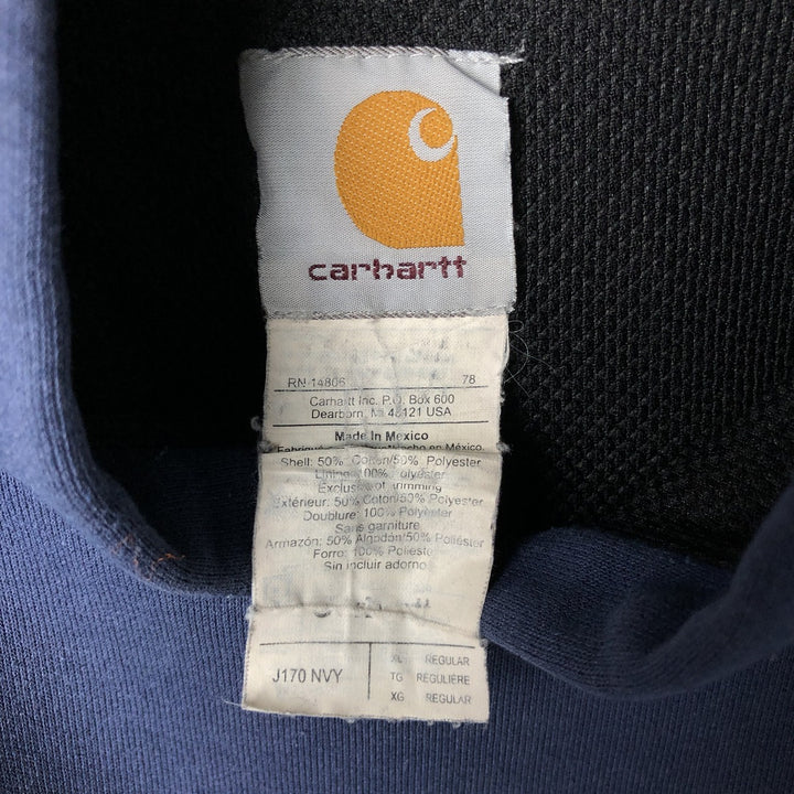 Carhartt Painted Sweat Pullover Hoodie, Men's XL Size cotton navy blue type Vintage Second Hand