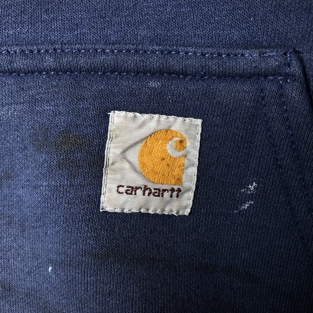 Carhartt Painted Sweat Pullover Hoodie, Men's XL Size cotton navy blue type Vintage Second Hand