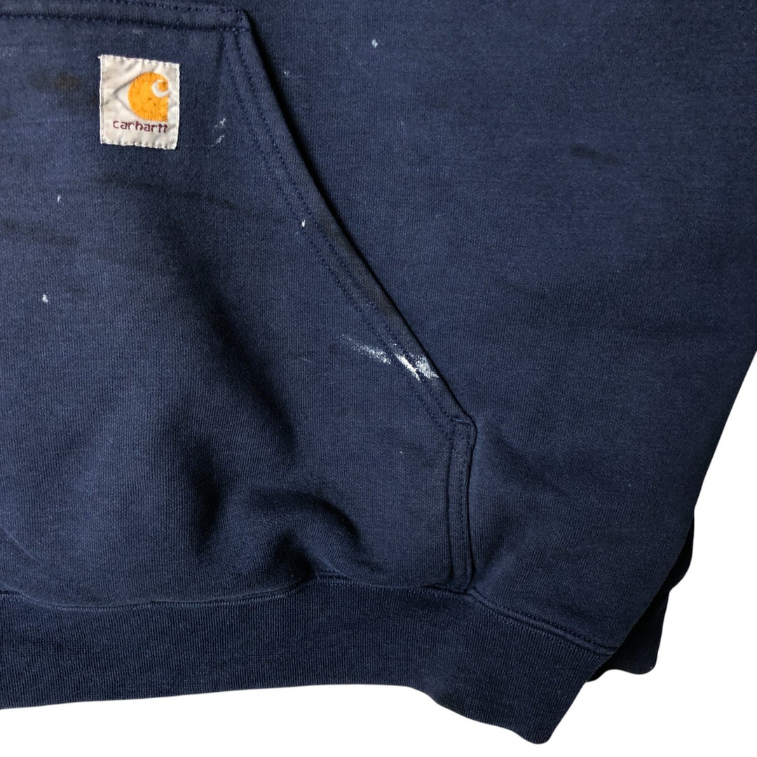 Carhartt Painted Sweat Pullover Hoodie, Men's XL Size cotton navy blue type Vintage Second Hand