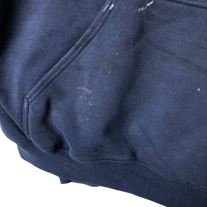 Carhartt Painted Sweat Pullover Hoodie, Men's XL Size cotton navy blue type Vintage Second Hand