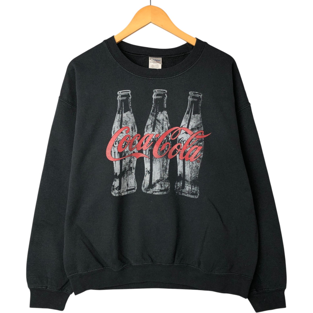 Gildan Coca-Cola Advertising Sweatshirt, Men's Size L cotton black type Vintage Second Hand