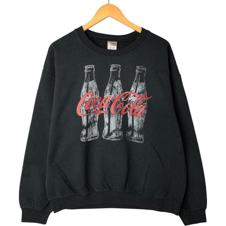 Gildan Coca-Cola Advertising Sweatshirt, Men's Size L cotton black type Vintage Second Hand