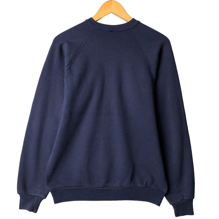 80s-90'S Jerzees Plain Blank Sweatshirt Trainer Made in USA Men's Size L Vintage cotton navy blue type Vintage Second Hand