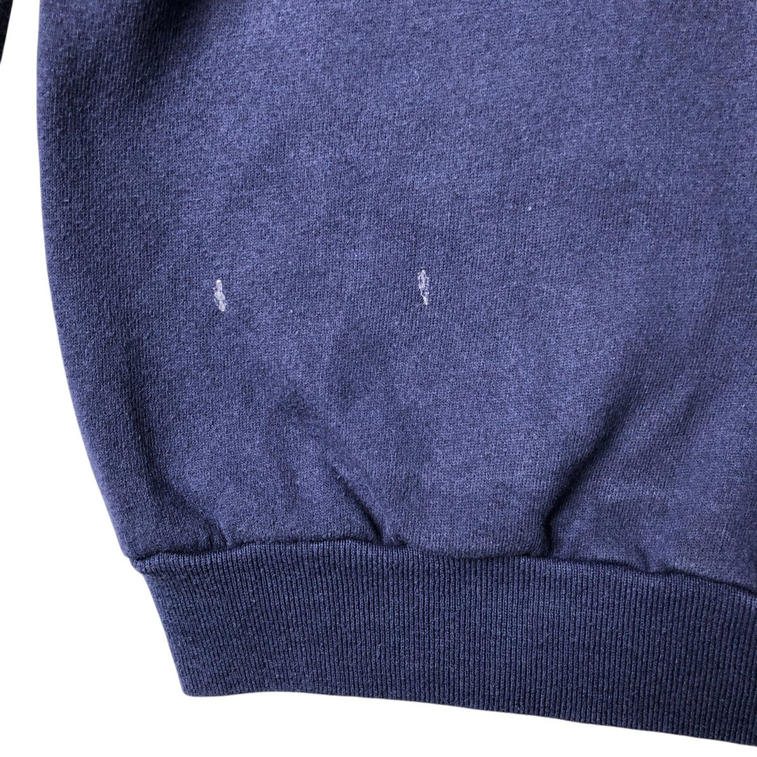 80s-90'S Jerzees Plain Blank Sweatshirt Trainer Made in USA Men's Size L Vintage cotton navy blue type Vintage Second Hand