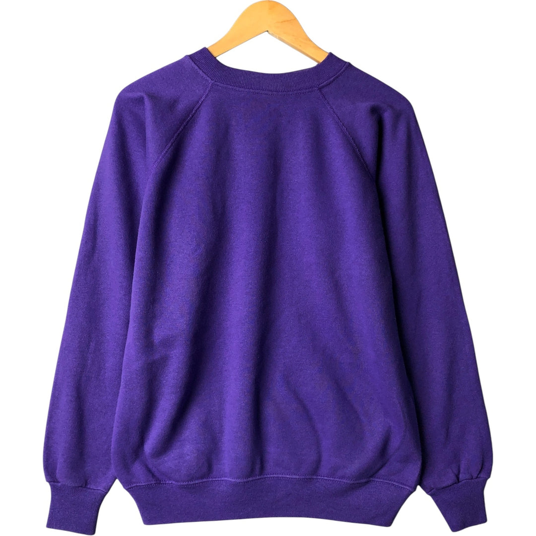 Vintage 90'S Hanes plain blank sweatshirt, made in the USA, men's size L cotton purple type Vintage Second Hand