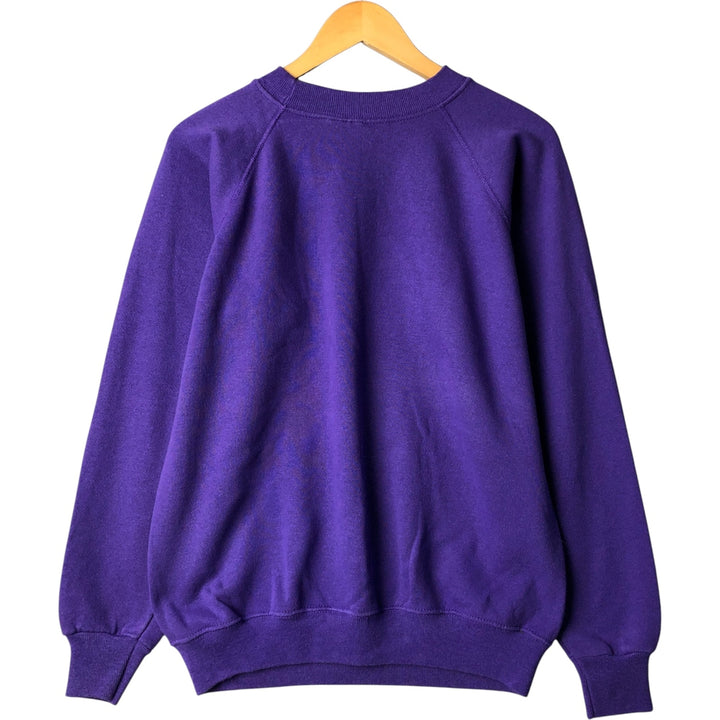 Vintage 90'S Hanes plain blank sweatshirt, made in the USA, men's size L cotton purple type Vintage Second Hand