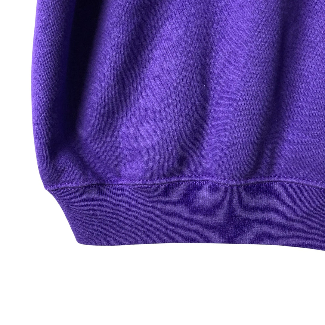 Vintage 90'S Hanes plain blank sweatshirt, made in the USA, men's size L cotton purple type Vintage Second Hand
