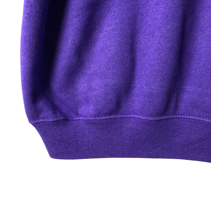 Vintage 90'S Hanes plain blank sweatshirt, made in the USA, men's size L cotton purple type Vintage Second Hand