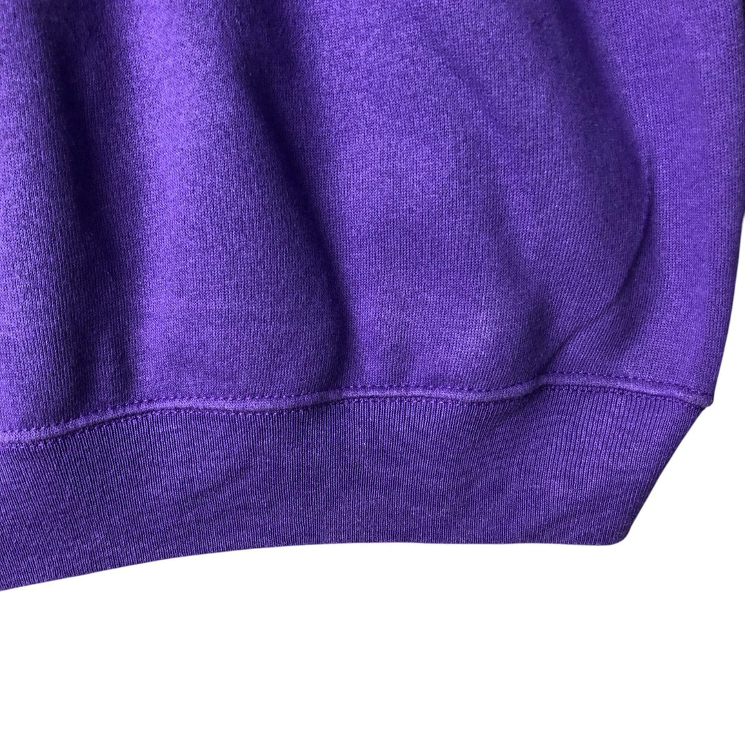 Vintage 90'S Hanes plain blank sweatshirt, made in the USA, men's size L cotton purple type Vintage Second Hand