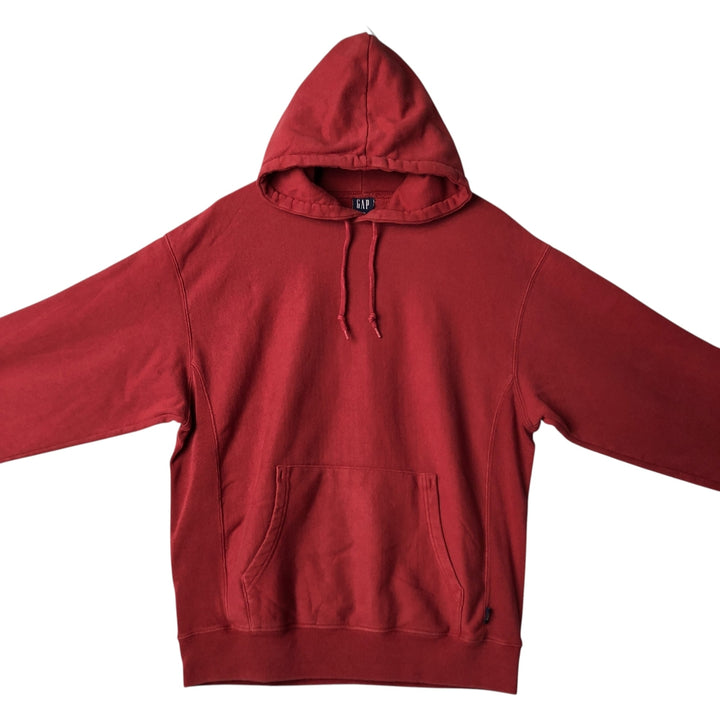 GAP Sweat Pullover Hoodie, Men's Size M cotton bordeaux Vintage Second Hand
