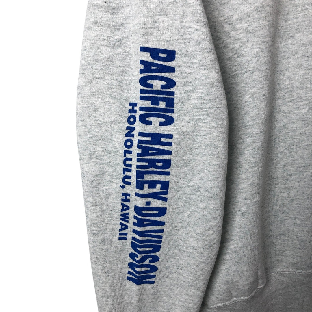 90'S Fruit of the Loom Harley-Davidson Advertising Sweatshirt, Made in USA, Men's XL cotton gray type Vintage Second Hand