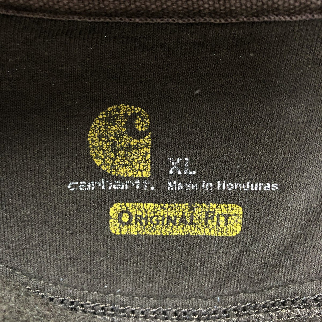 Carhartt ORIGINAL FIT sweatshirt pullover hoodie, men's XL size cotton brown type Vintage Second Hand