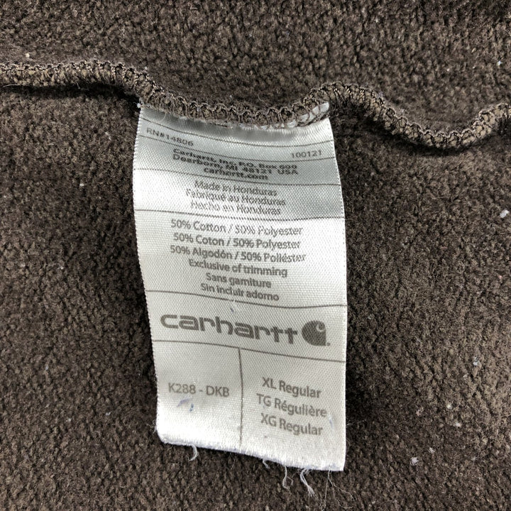 Carhartt ORIGINAL FIT sweatshirt pullover hoodie, men's XL size cotton brown type Vintage Second Hand