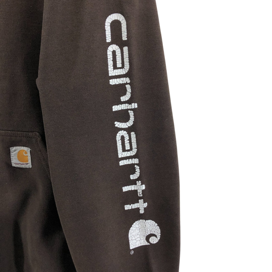 Carhartt ORIGINAL FIT sweatshirt pullover hoodie, men's XL size cotton brown type Vintage Second Hand