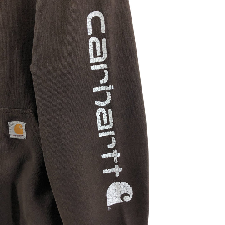 Carhartt ORIGINAL FIT sweatshirt pullover hoodie, men's XL size cotton brown type Vintage Second Hand