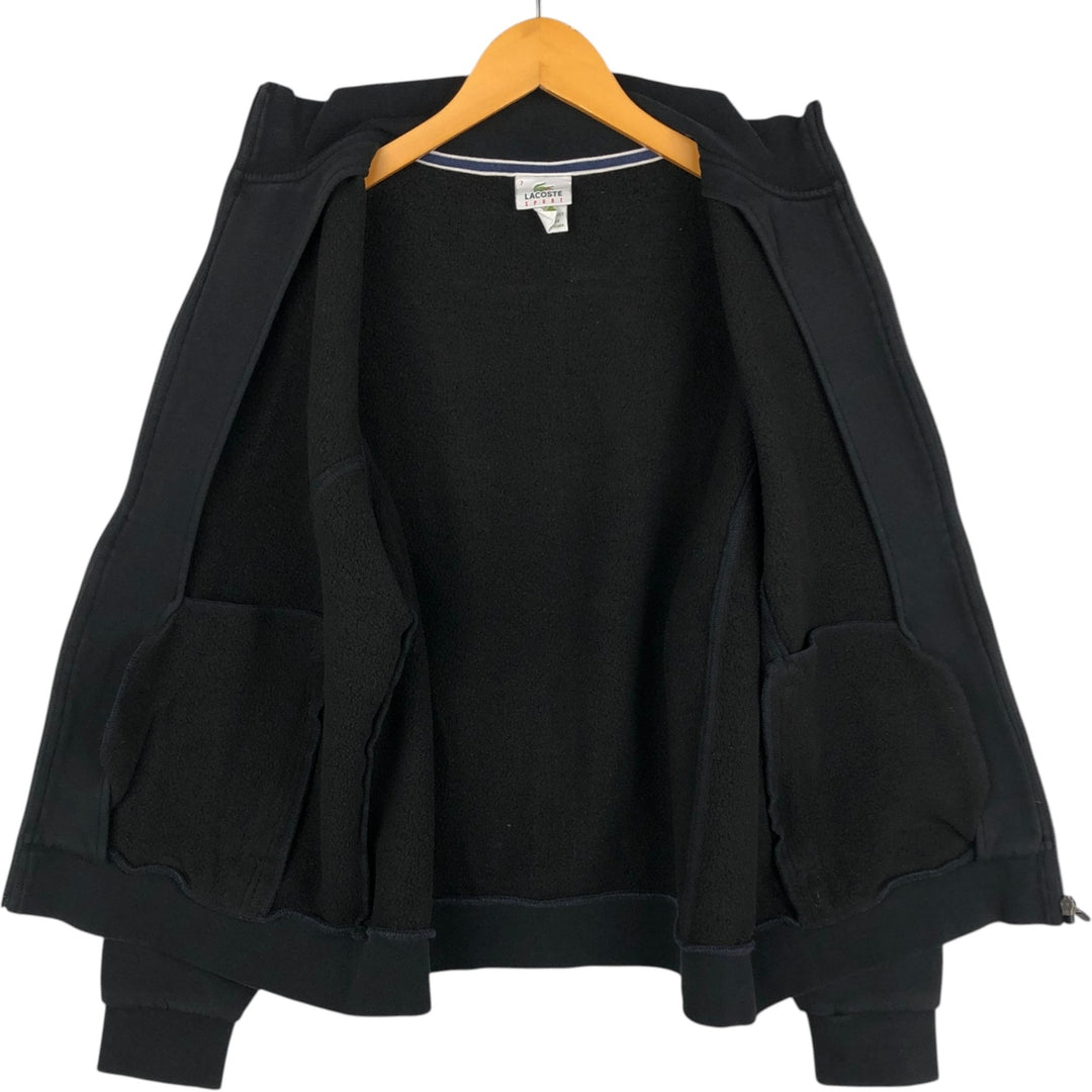 Lacoste LACOSTE SPORT French-designed full-zip sweatshirt, men's size L cotton black type Vintage Second Hand
