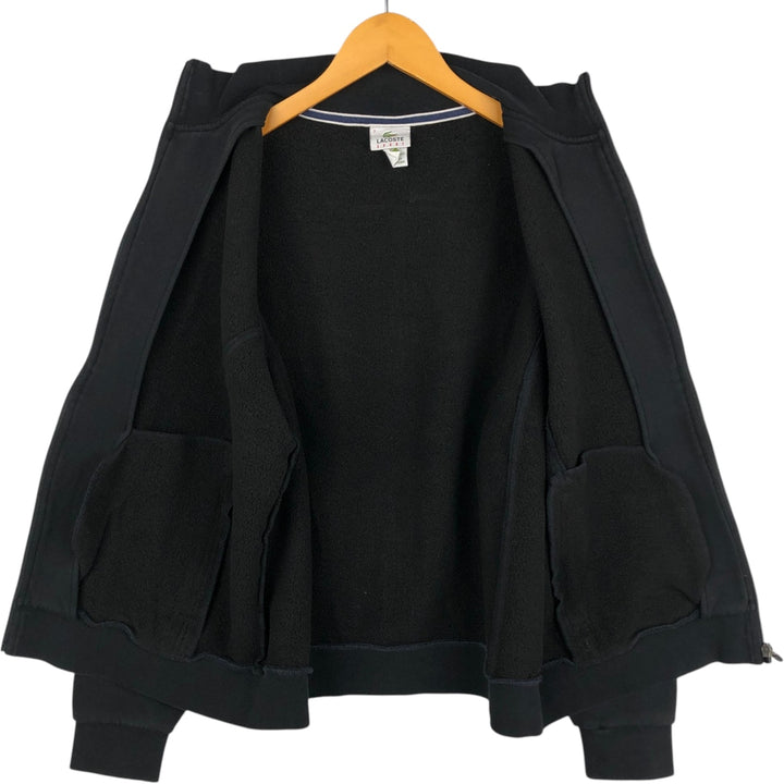 Lacoste LACOSTE SPORT French-designed full-zip sweatshirt, men's size L cotton black type Vintage Second Hand