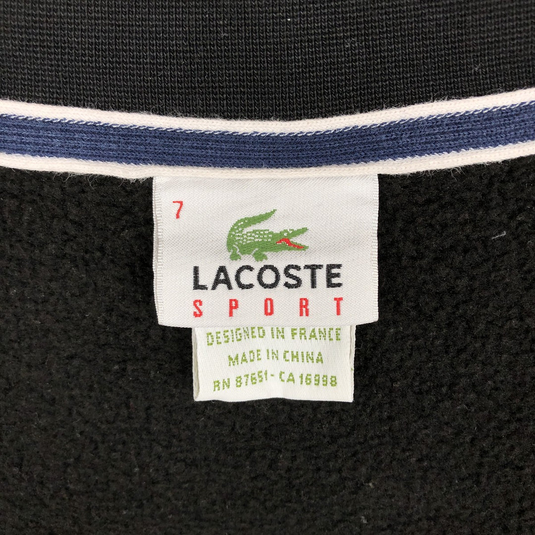 Lacoste LACOSTE SPORT French-designed full-zip sweatshirt, men's size L cotton black type Vintage Second Hand