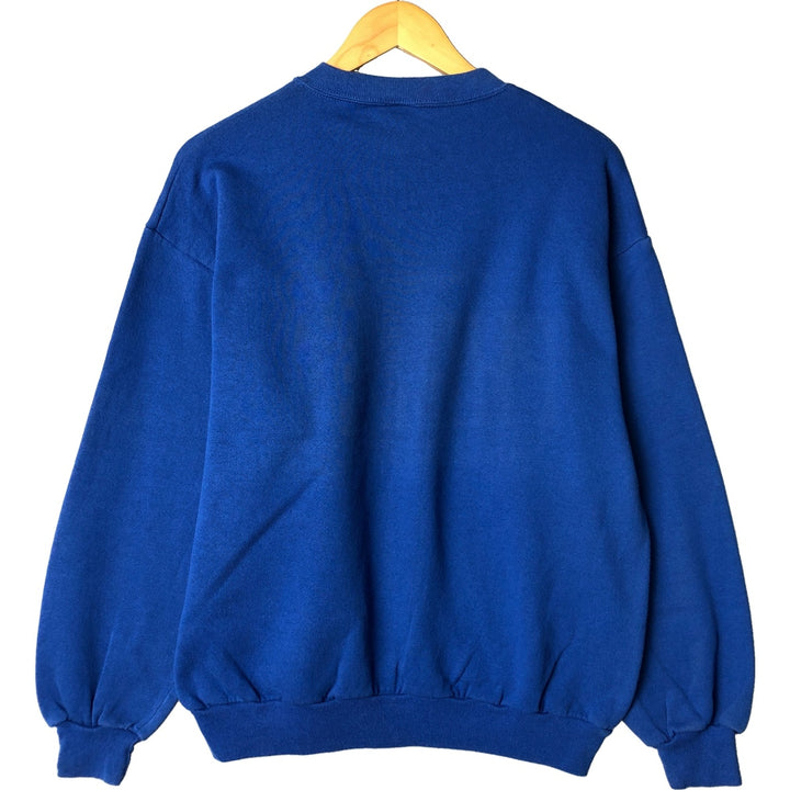 Vintage 80s-90'S Jerzees PHIMA Print Sweatshirt, Made in USA, Men's Size L cotton blue type Vintage Second Hand