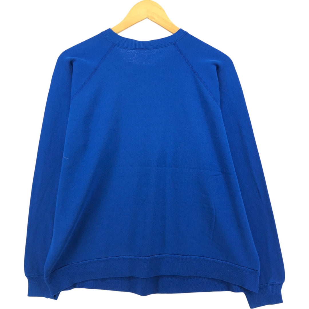 SNOOPY character sweatshirt, men's size L unclear blue type Vintage Second Hand