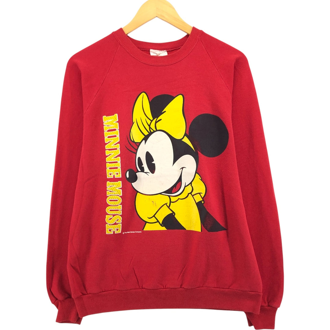 Vintage 90'S America's Favorite Minnie Mouse character sweatshirt, Made in USA, Men's XL cotton red type Vintage Second Hand
