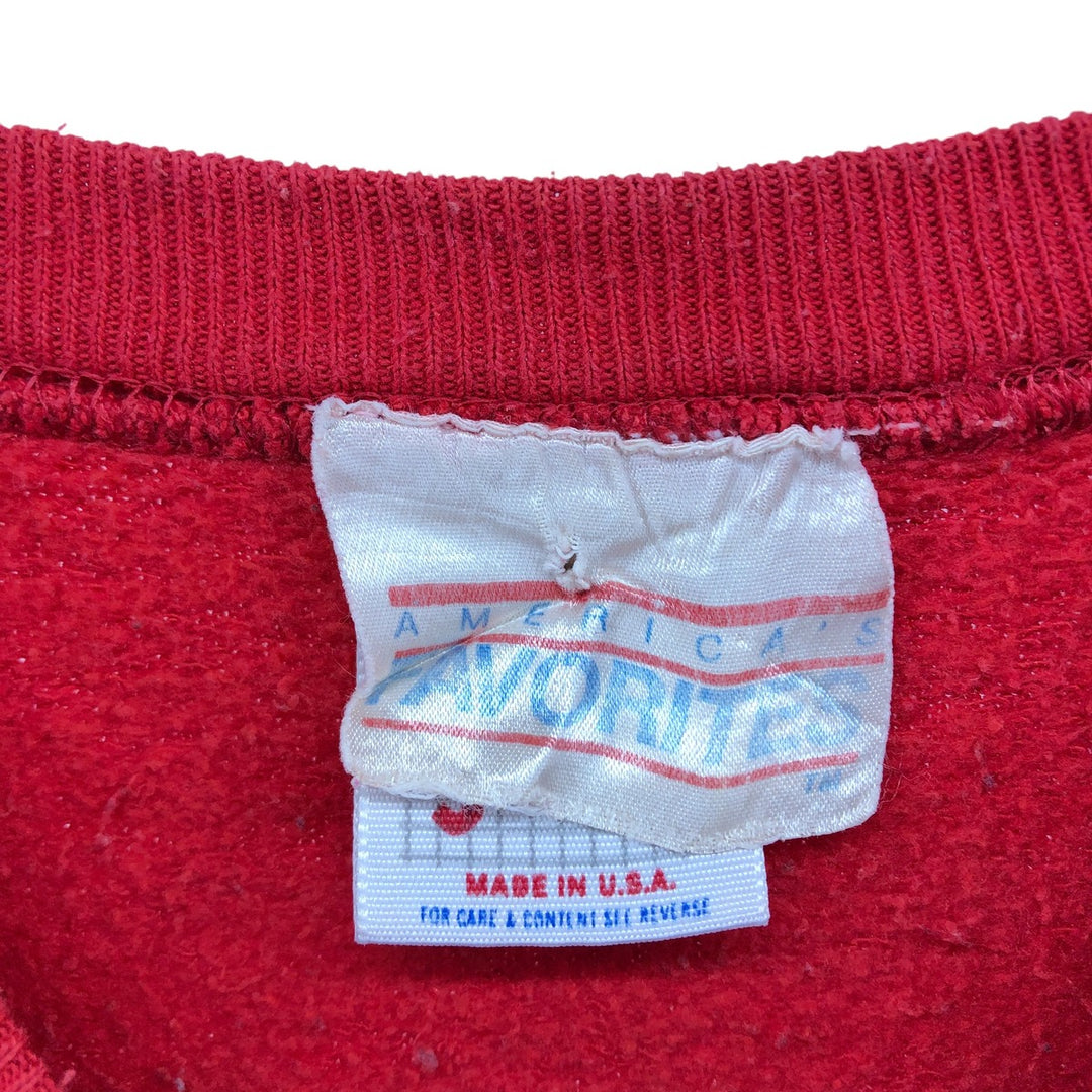 Vintage 90'S America's Favorite Minnie Mouse character sweatshirt, Made in USA, Men's XL cotton red type Vintage Second Hand